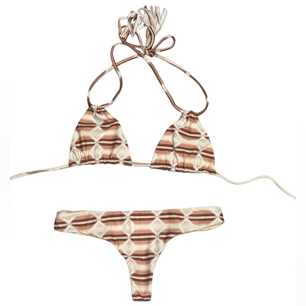 Acacia Swimwear Trible Ombré Cannons Top and Hookipa Bottom Bikini Set